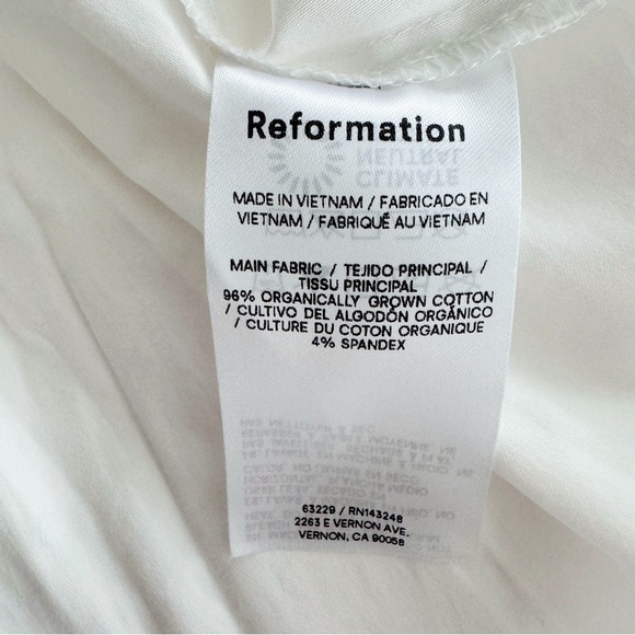 Reformation Addy Square-Neck Halter Top NWT in White Large - Picture 10 of 11